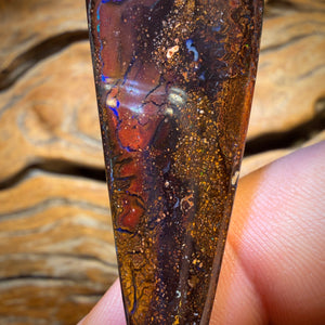56 x 19mm - Drilled Tribal Queensland Boulder Opal