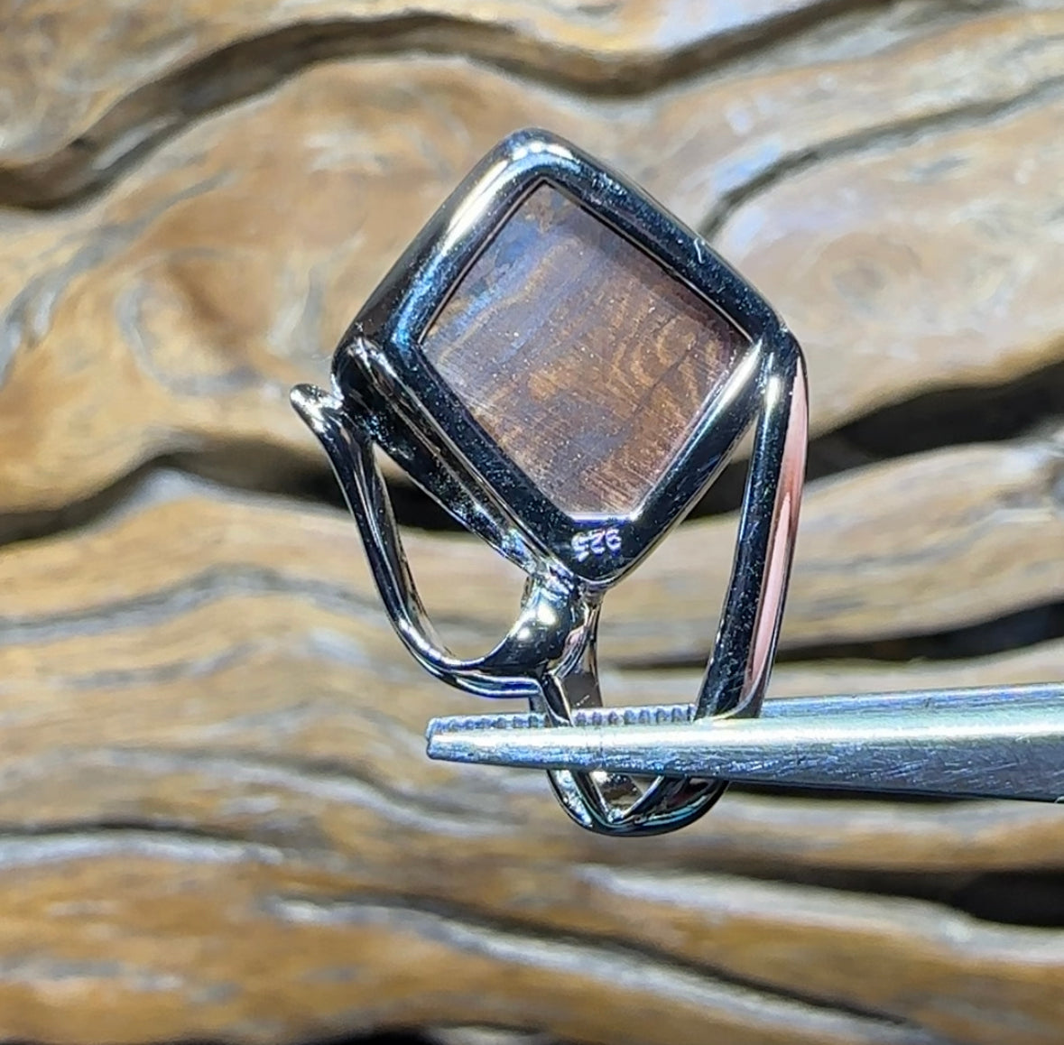 Sterling Silver - “Moon Set”SOLID Australian Boulder Opal Pendant - Opal Whisperers