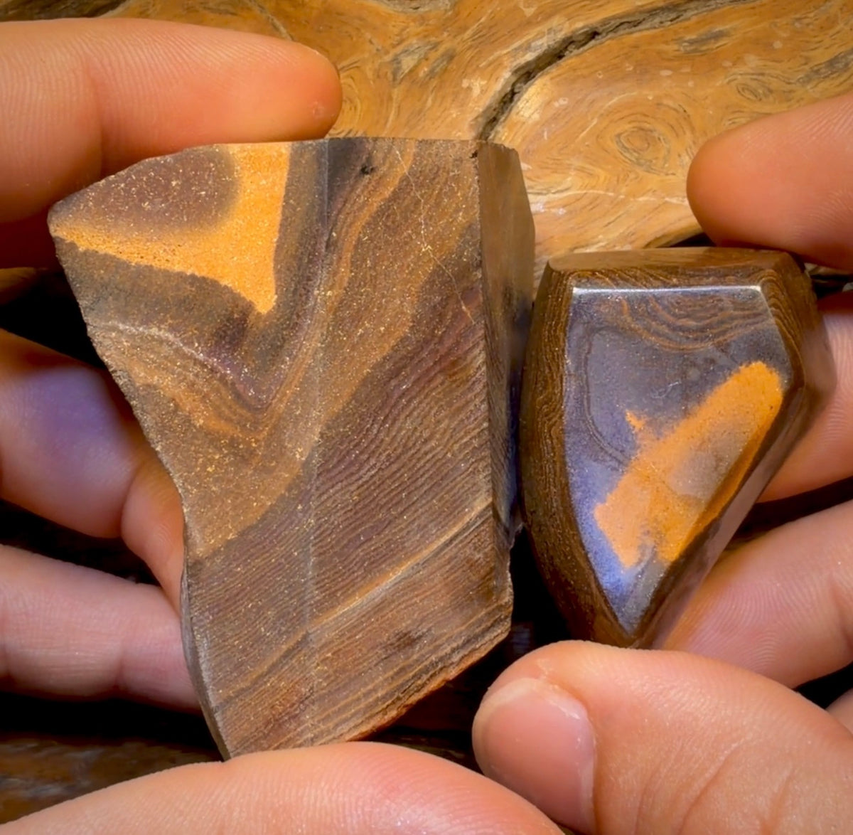 917.5cts - Yowah Nut Opal Rough Natural Split Pair. Found on ‘OUTBACK OPAL HUNTERS’!k