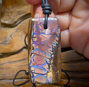 41 x 20mm - Drilled Australian Boulder Opal Necklace