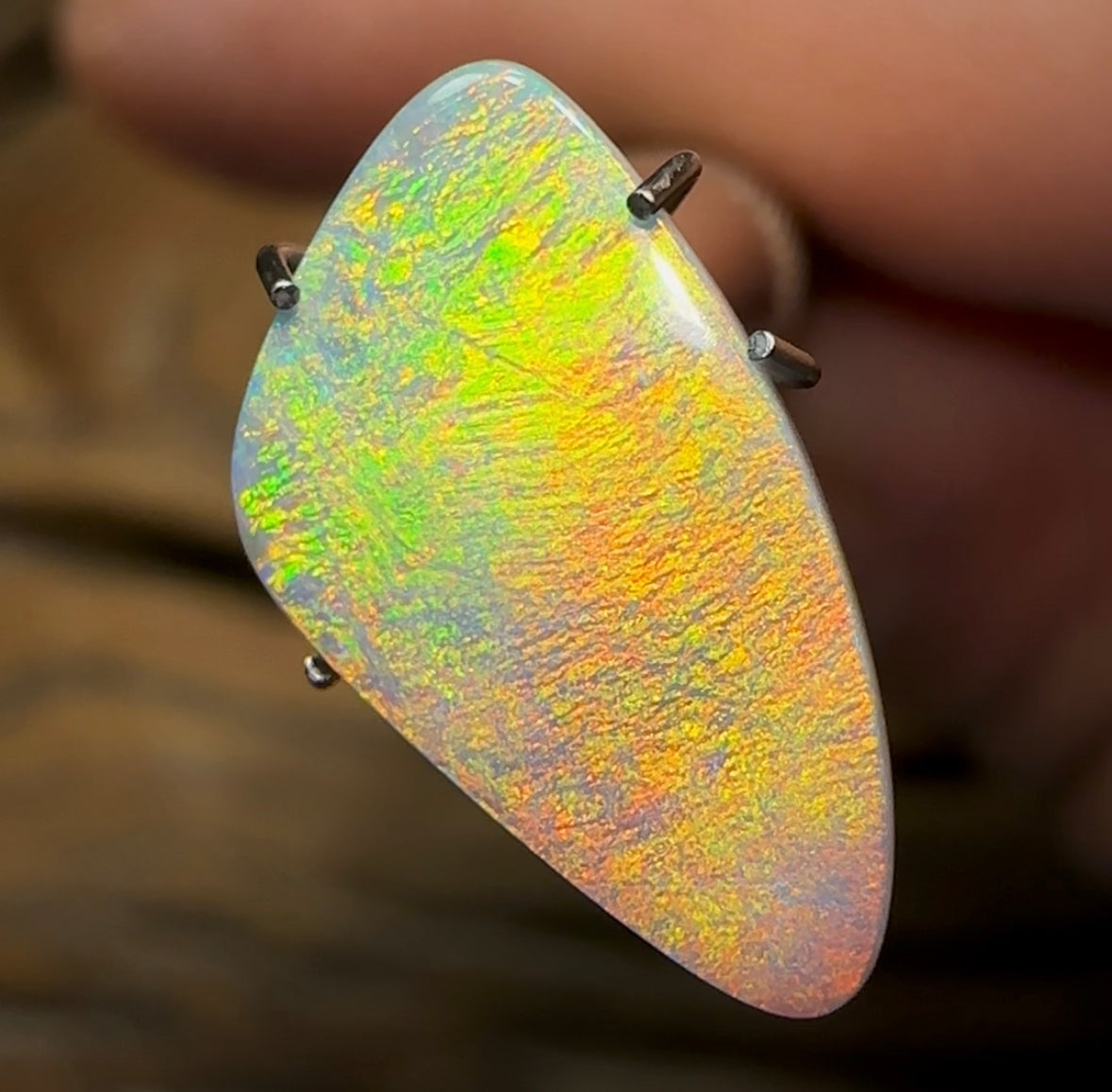 2.95cts - Solid Lightning Ridge Black Opal - Opal Whisperers