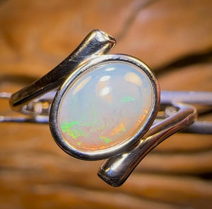 Sterling Silver - South Australian Crystal Opal Ring
