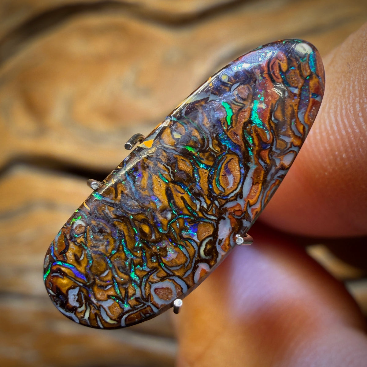 4.1cts - Yowah Nut Tribal Opal. Australian Boulder Opal