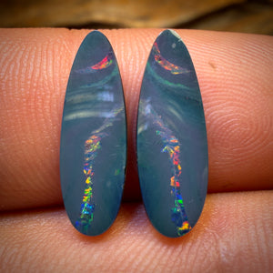 4.2cts - Australian Boulder Opal Doublet Pair