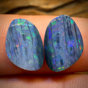 4.9cts - Australian Boulder Opal Doublet Pair