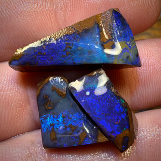 🔒40.1cts - 3x Australian Boulder Seam Opal Rubs Parcel