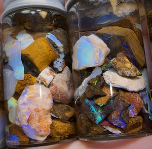 50cts Vials of Mixed Australian Opal Rough. BULK LISTING