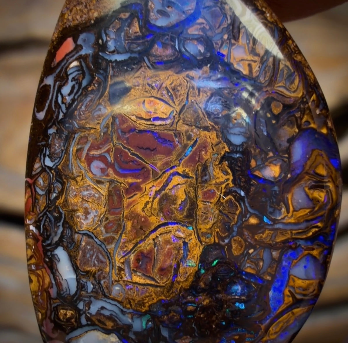 29.5cts - Tribal Queensland Boulder Opal from Koroit