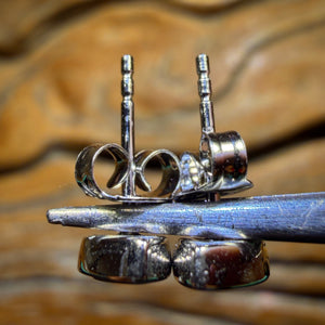 Sterling Silver - Australian Boulder Opal Doublet Stud Earrings