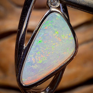 Sterling Silver - Solid South Australian Crystal Opal Pendant