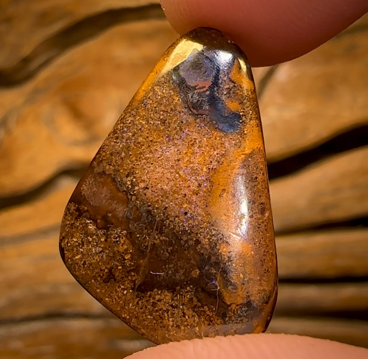 “Purple Kernels” 17.1cts - Yowah Nut Kernel Opal. Australian Boulder Opal