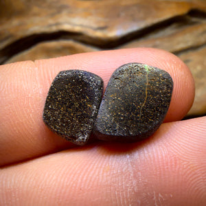 7.4cts - Top Australian Boulder Seam Opal Pair