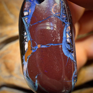 31 x 16mm - Drilled Tribal Queensland Boulder Opal Necklace