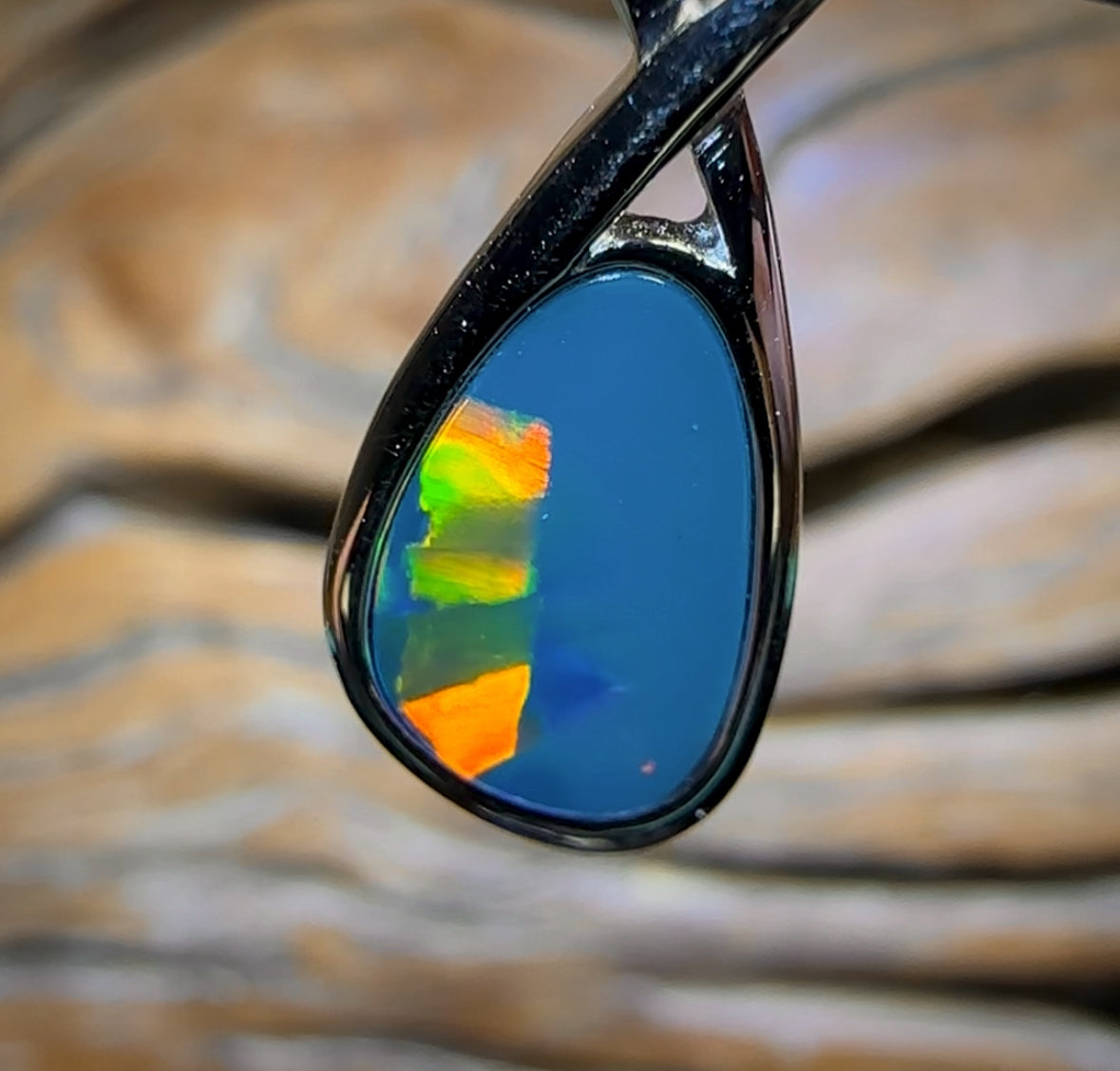 Sterling Silver - Queensland Boulder Opal Doublet Pendant