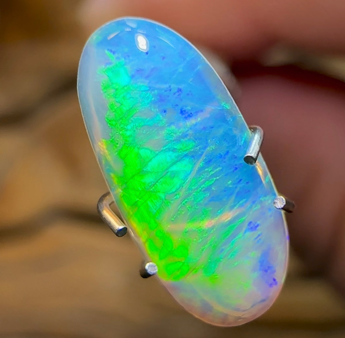 0.85cts - Lightning Ridge Crystal Opal - Opal Whisperers