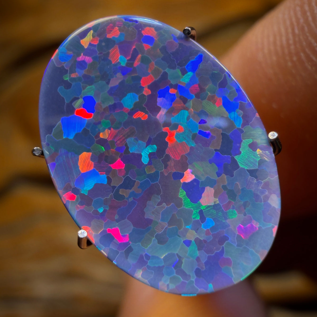 3.05cts - OMG ‘Neon Tetris’ TOP Lightning Ridge Opal Doublet