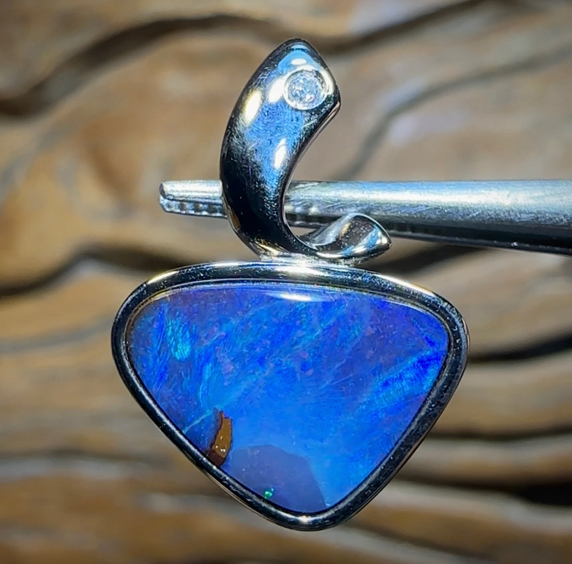 Sterling Silver - SOLID Australian Boulder Opal Pendant - Opal Whisperers