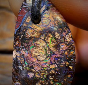 31 x 15mm - Drilled Tribal Queensland Boulder Opal Necklace