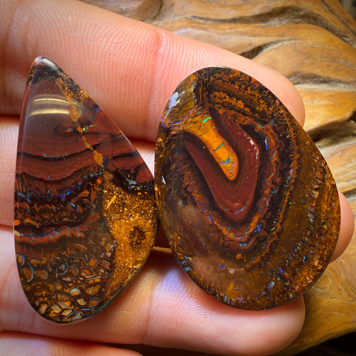 🔨 AUCTION 🔨 Reserve 💎 High Roller Banger Auction 💎 90.7cts - Tribal Queensland Boulder Opal Pair