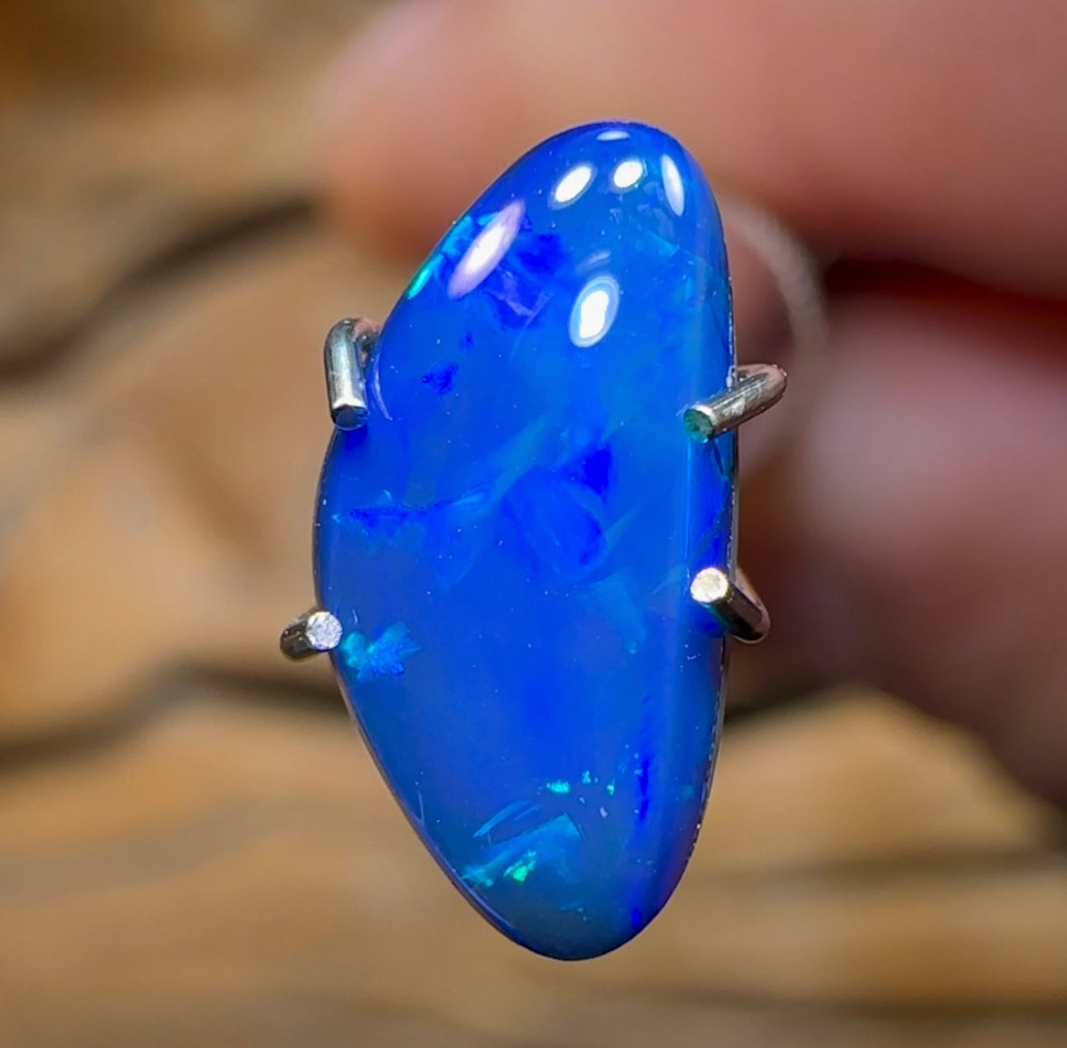 1cts - Lightning Ridge Black Opal Doublet - Opal Whisperers