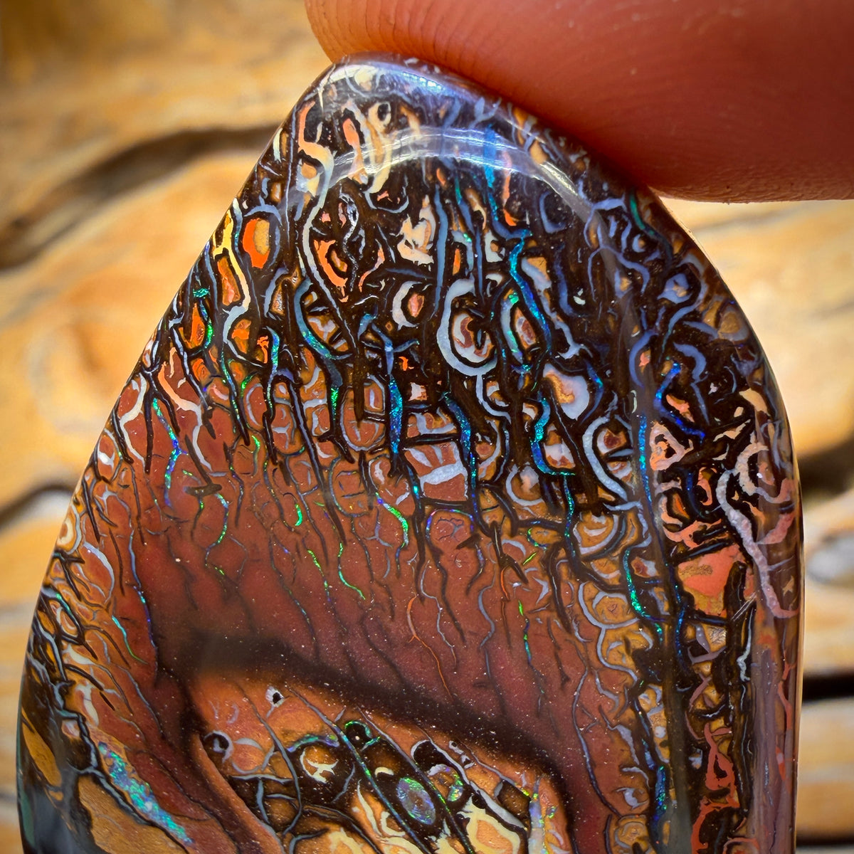 150.1cts - Awesome Tribal Yowah Nut Opal. Double Sided Picture Stone