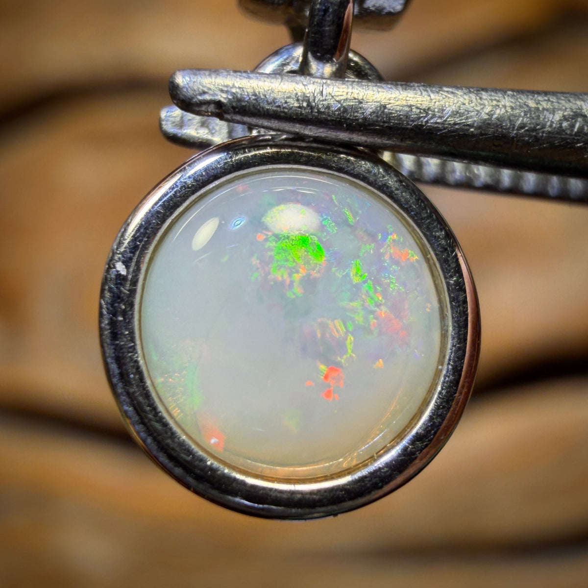 Sterling Silver - ONE ONLY! Pandora Style Solid South Australian Crystal Opal Pendant