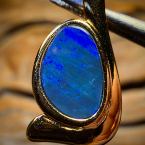 WILDCARD! Sterling Silver Gold Plated - Queensland Boulder Opal Doublet Pendant