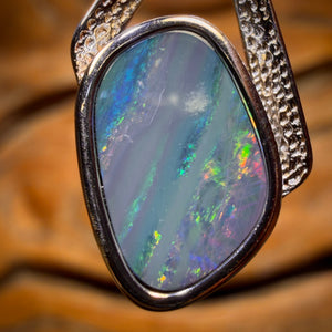 WILDCARD! Sterling Silver - Queensland Boulder Opal Doublet Pendant