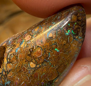 35.8cts - Yowah Boulder Opal. Tribal Pattern Australian Opal - Opal Whisperers