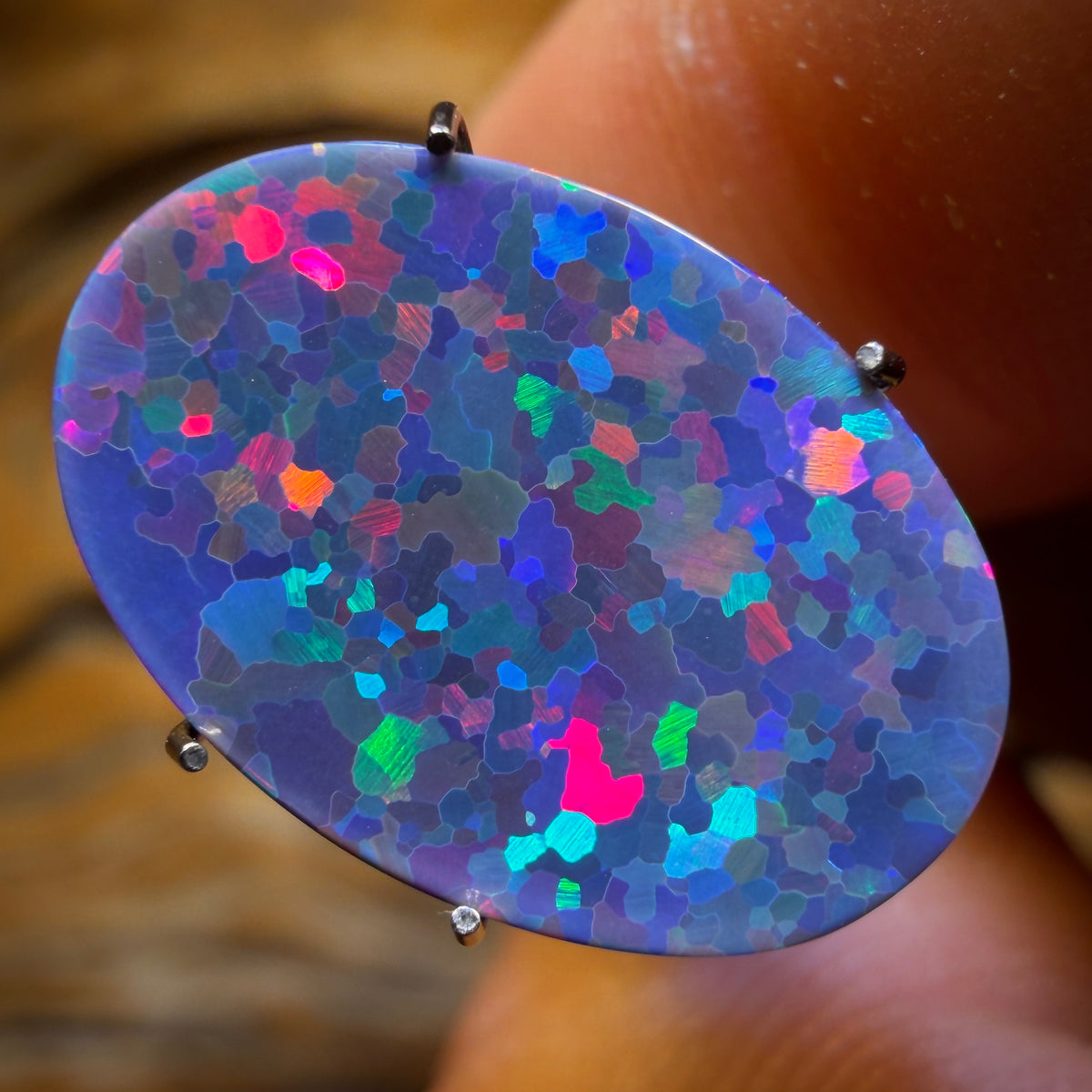 3.05cts - OMG ‘Neon Tetris’ TOP Lightning Ridge Opal Doublet