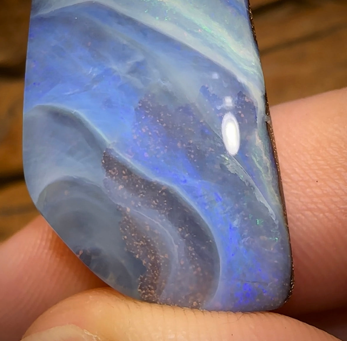 45.7cts - “Tidal Change” Queensland Boulder Landscape Opal Picture Stone - Opal Whisperers