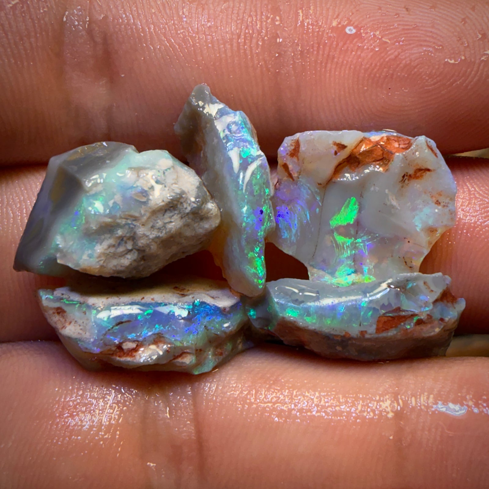 44.8cts - 5x Lightning Ridge Opal Rough Parcel