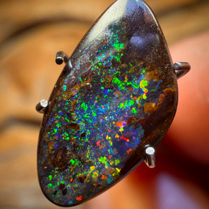 3.05cts - “Black Power” Top Australian Black Boulder Opal from Yowah