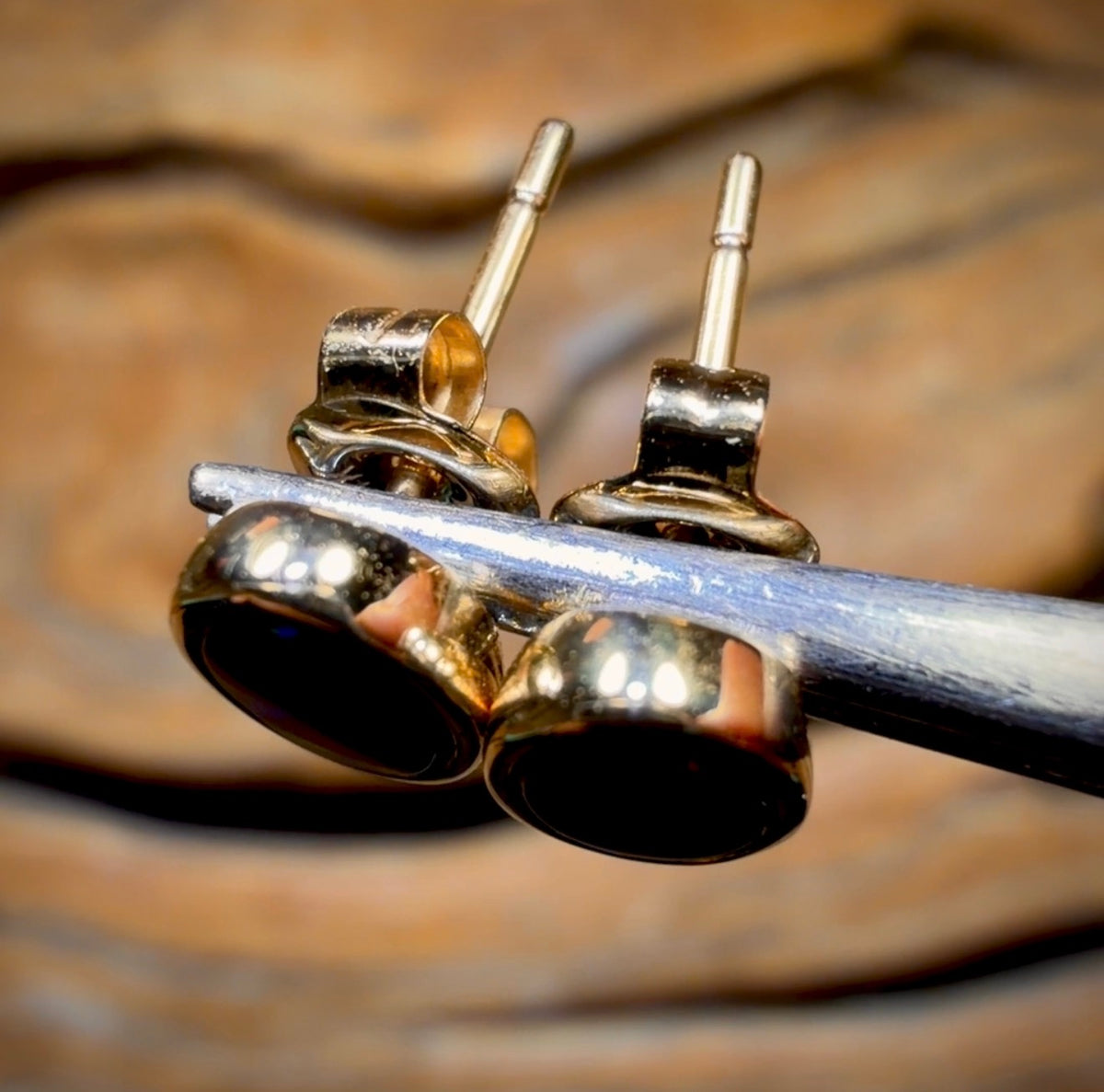 14k Gold - Classic Queensland Boulder Doublet Opal Earrings