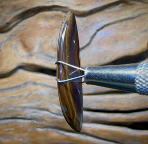 12.9cts - Red Fire on Dark Ironstone Queensland Boulder Opal - Opal Whisperers