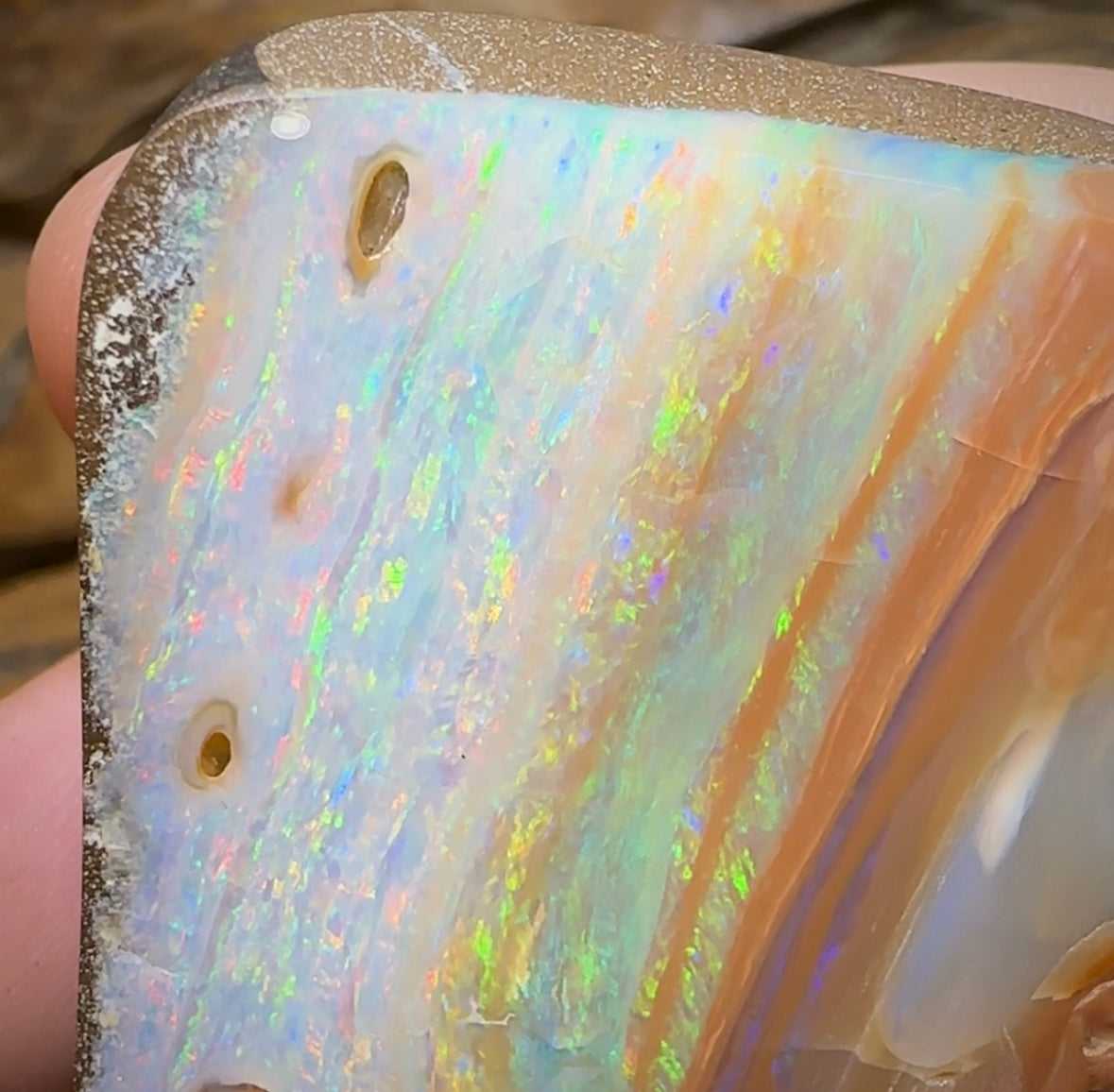399.2cts - Polished Queensland Boulder Opal “Landscape” Specimen - Opal Whisperers