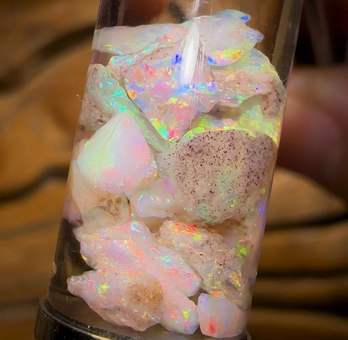 6cts - Top South Australian Opal. Xali’s Time Capsule Pendant