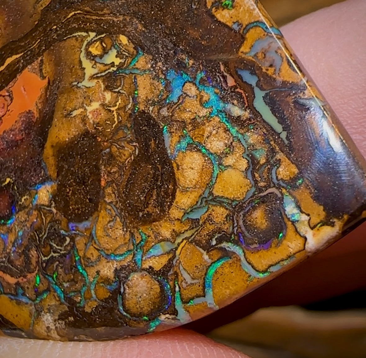51.2cts - “Tribal Triangle 2”Queensland Boulder Opal from Yowah