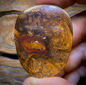 172.2cts - “Tribal Heart”Queensland Boulder Opal from Koroit