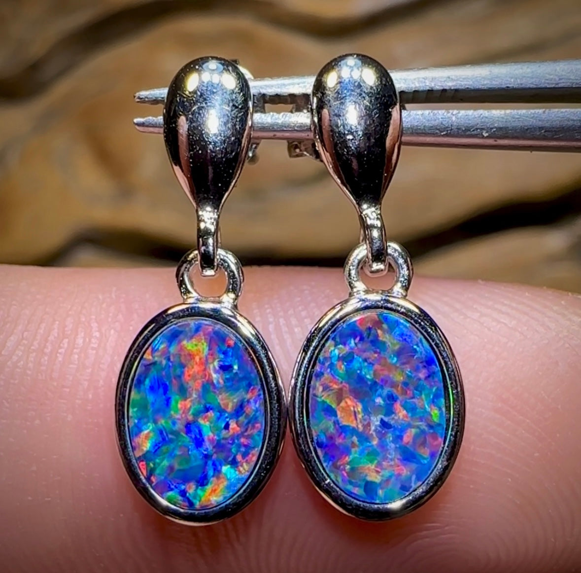 Sterling Silver - WHOLESALE 9 PIECE MIXED PARCEL. Australian Boulder Opal Doublet Jewellery - Opal Whisperers