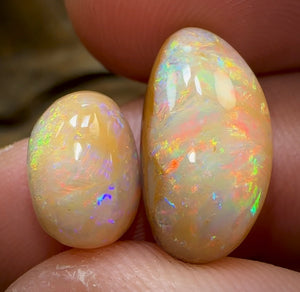 11.8cts - Australian Boulder Crystal Opal Split Pair of Yowah Nut Kernels Old Stock - Opal Whisperers