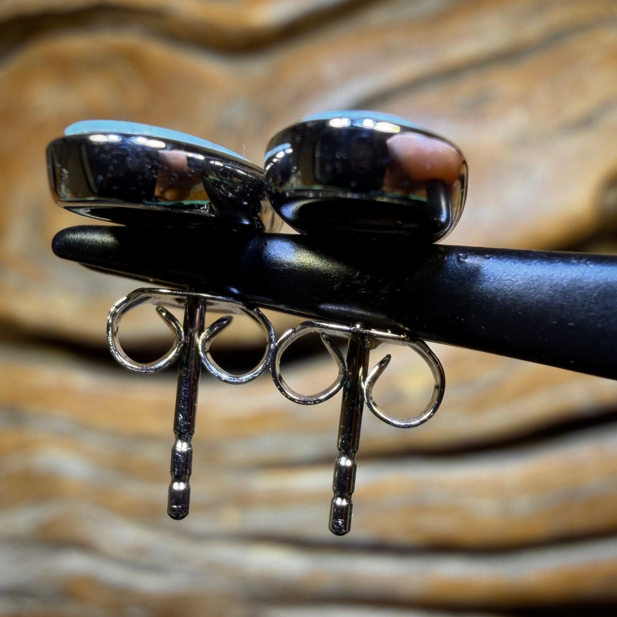 TGIF Sterling Silver - Australian Boulder Opal Doublet Stud Earrings