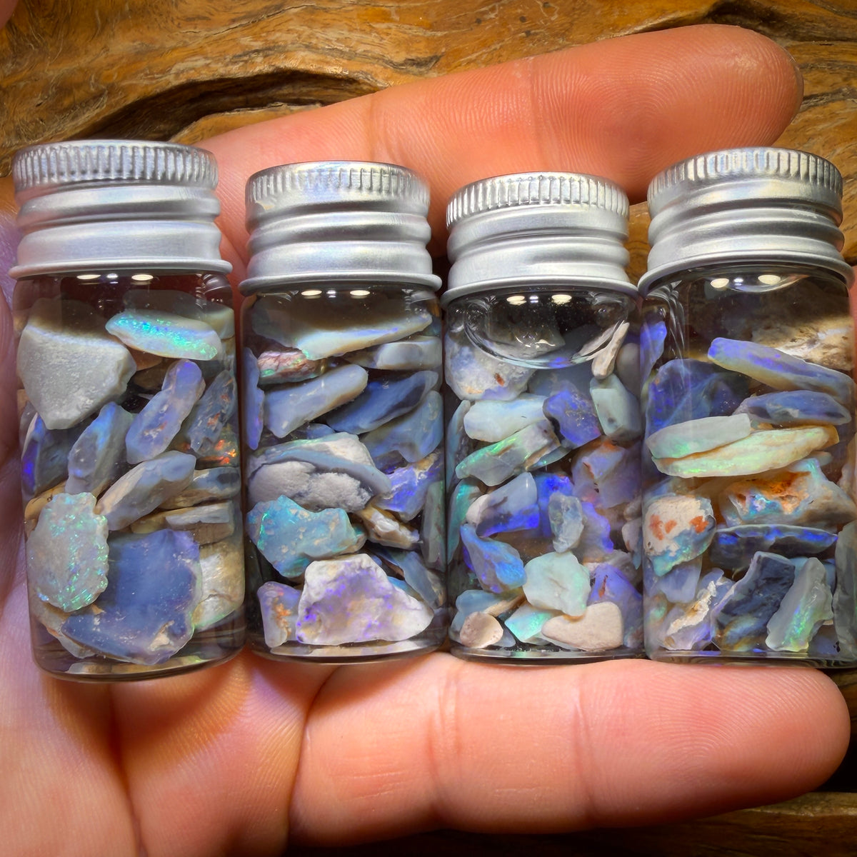 45cts Lightning Ridge Opal Rough Chip Vials. BULK LISTING
