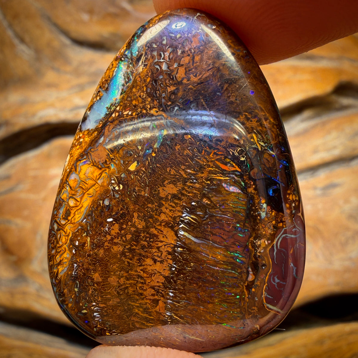 46.5cts - Tribal Yowah Nut Opal. Australian Opal