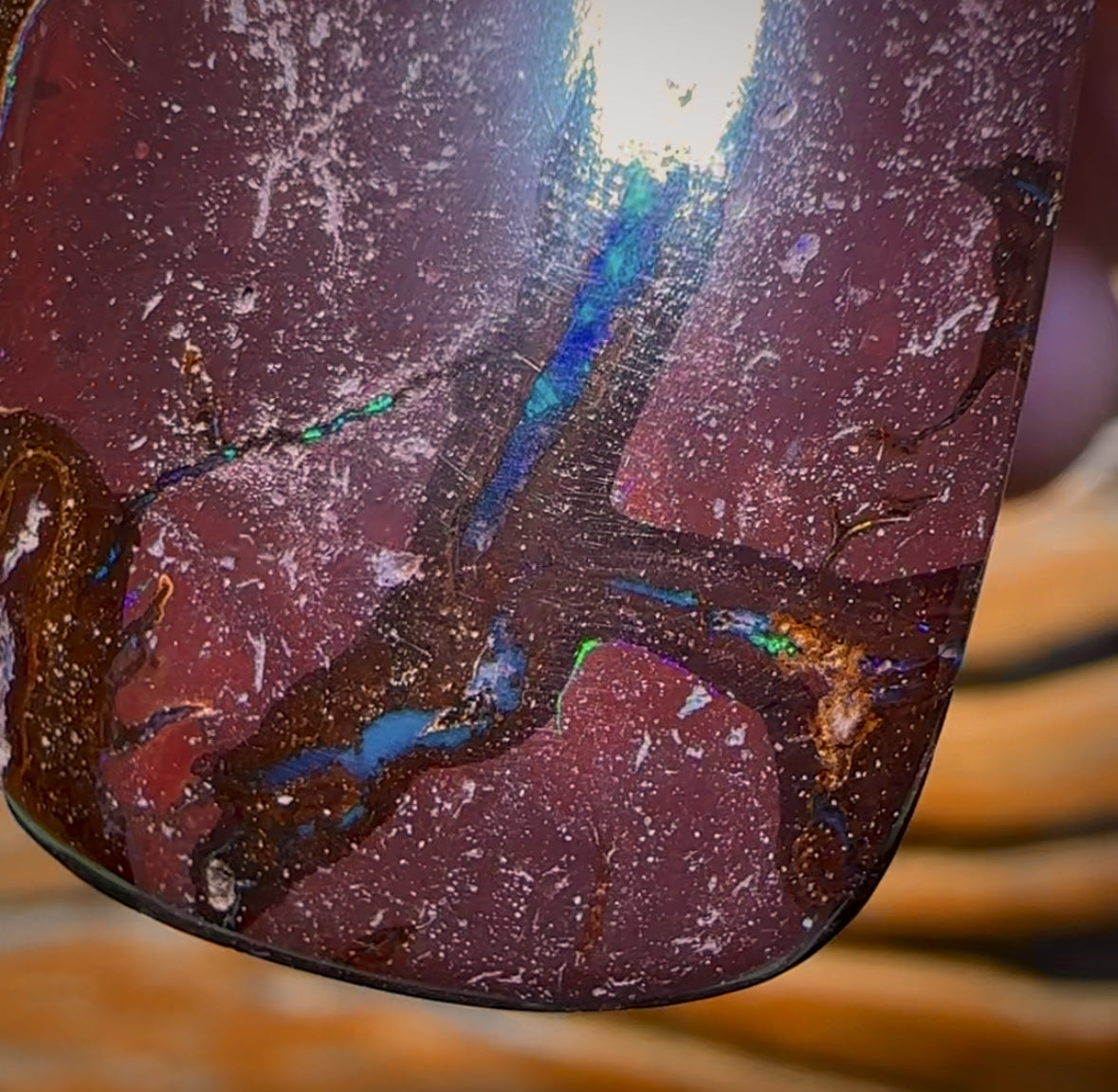 33 x 20mm - Drilled Australian Boulder Opal Necklace