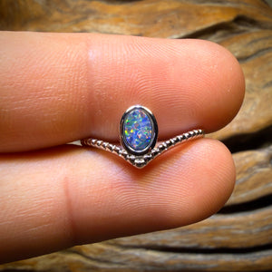 Sterling Silver - Queensland Boulder Opal Doublet Ring
