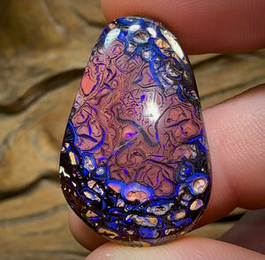 49.2cts - Celestial Veins Yowah Nut Opal. Tribal Pattern