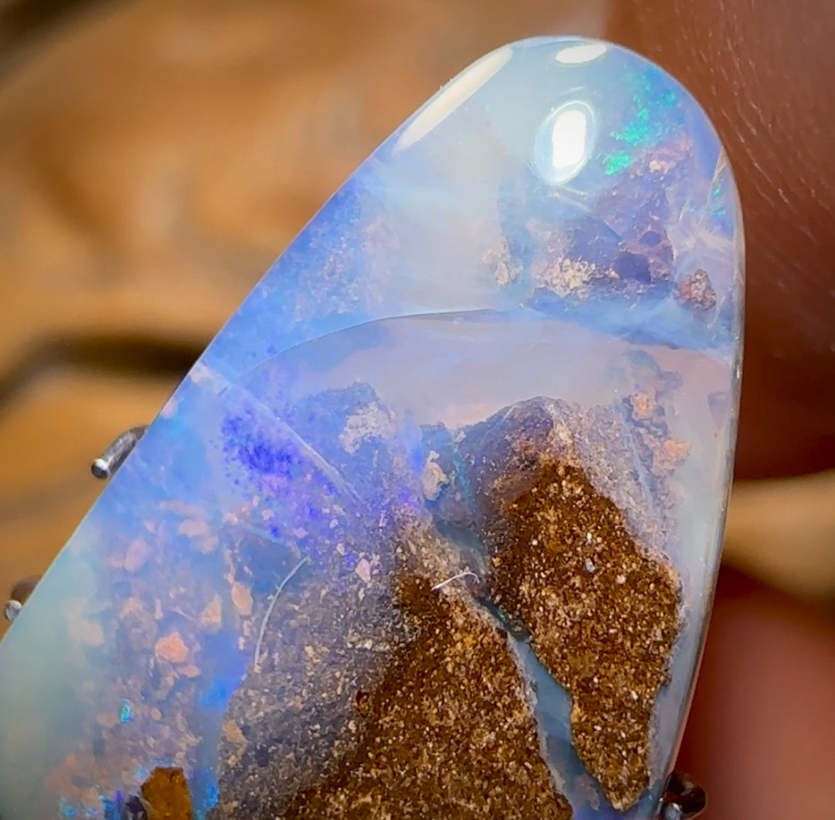 9.3cts - “Islands from above” Queensland Boulder Seam Opal