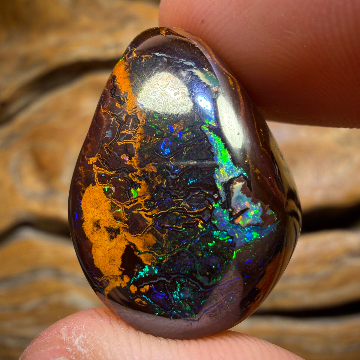 47.7cts - Multicolour Tribal Queensland Boulder Opal