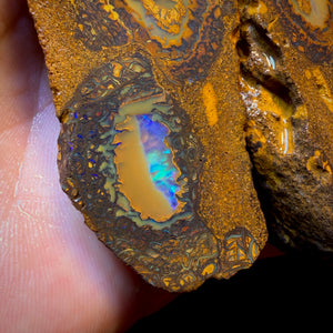 801cts - 3x Yowah Nut Crystal Centre Trio Rough Parcel. Australian Boulder Opal